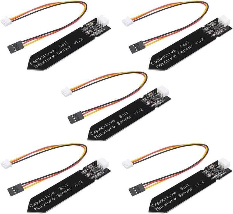 Stemedu 5PCS Capacitive Analog Soil Moisture Sensor Module 3.3~5.5V Corrosion Resistant Humidity Detection Sensors DIY Electronic for Arduino for Raspberry Pi - Image 1